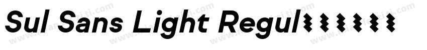 Sul Sans Light Regul字体转换